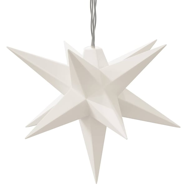 vidaXL Julelys med 10 LED hvit 10 cm