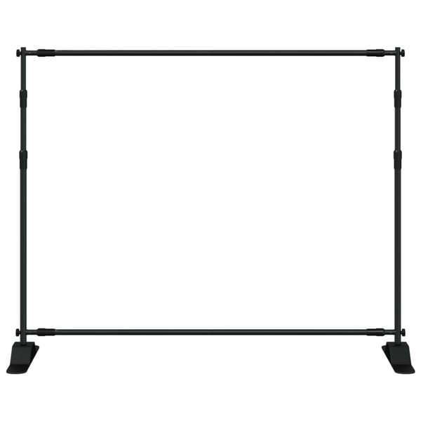 vidaXL Taustakangasteline musta 254x243 cm teräs