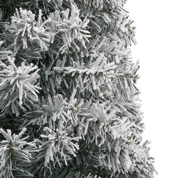 vidaXL smalt juletræ med juletræsfod og sne 300 cm PVC