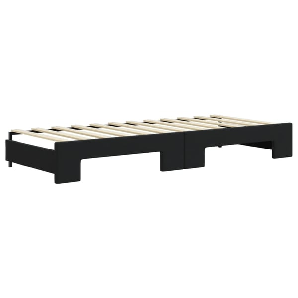 vidaXL daybed med udtræk og skuffer 80x200 cm velour sort
