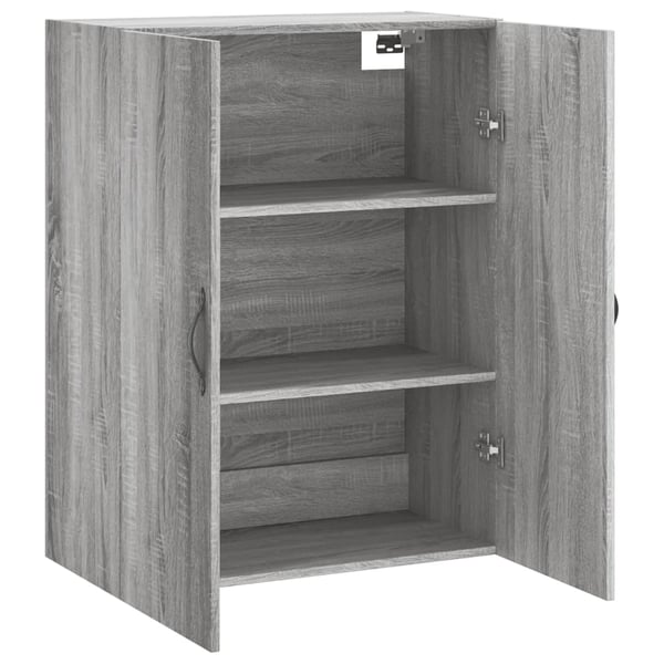 vidaXL Veggskap grå sonoma 69,5x34x90 cm konstruert tre