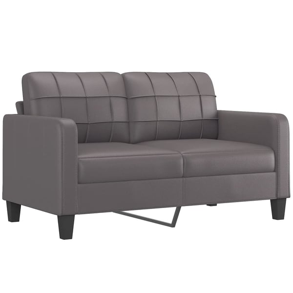 vidaXL sofasæt 2 dele med puder kunstlæder grå