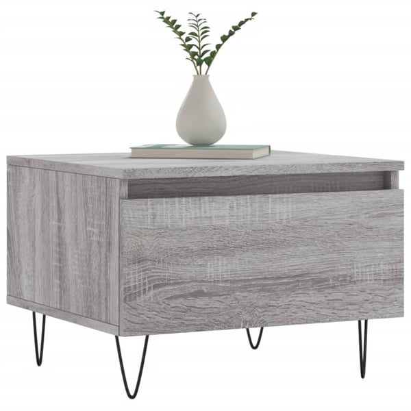 vidaXL Salongbord 2 stk grå sonoma 50x46x35 cm konstruert tre