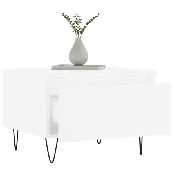 vidaXL sofaborde 2 stk. 50x46x35 cm konstrueret træ hvid