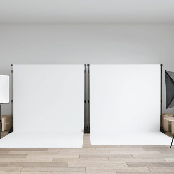 vidaXL Bakgrunnsstativer 2 stk svart 305x243 cm stål