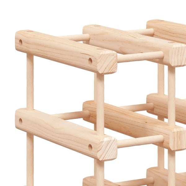vidaXL Vinstativ for 42 flasker 68,5x23x68,5 cm heltre furu