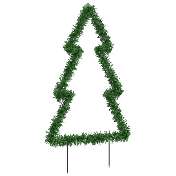 vidaXL Julelysdekorasjon med jordplugger tre 115 LEDs 90 cm