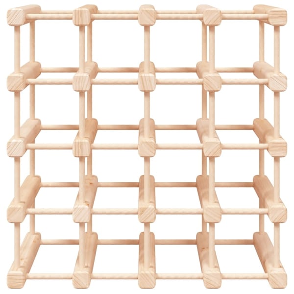 vidaXL Viinipulloteline 20 pullolle 46,5x23x46,5 cm täysi mänty
