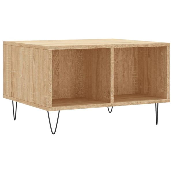 vidaXL Salongbord sonoma eik 60x50x36,5 cm konstruert tre