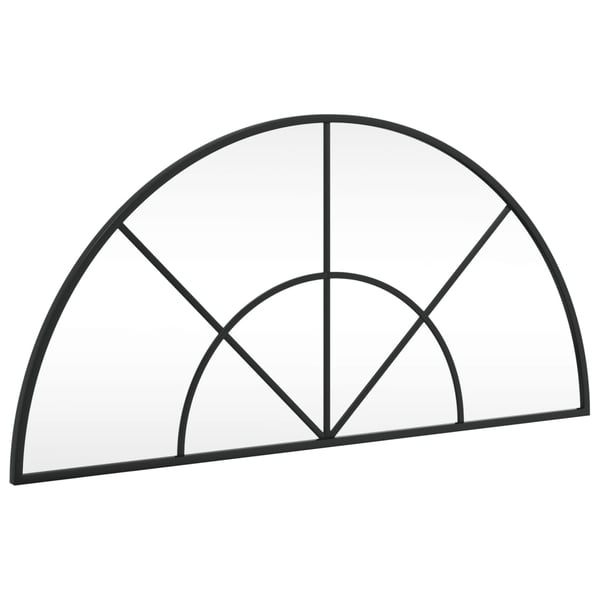 vidaXL Veggspeil svart 80x40 cm buet jern