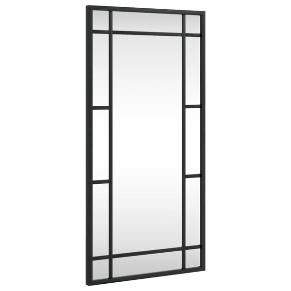 vidaXL Veggspeil svart 30x60 cm rektangel jern