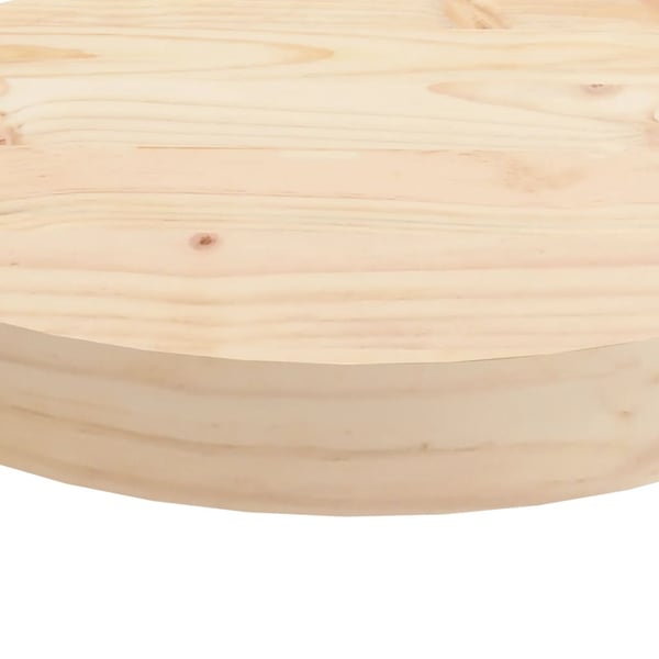 vidaXL Bordplate rund Ø50x3 cm heltre furu