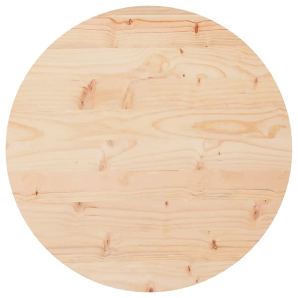 vidaXL Bordplate rund Ø50x3 cm heltre furu