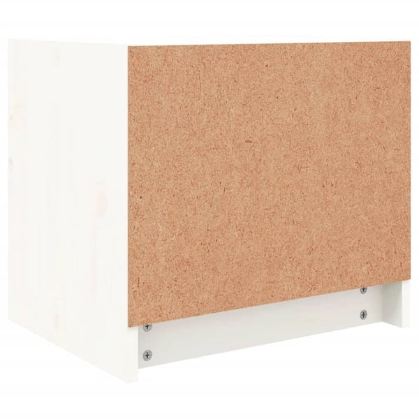 vidaXL Nattbord hvit 40x31x35,5 cm heltre furu