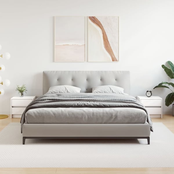 vidaXL sengeborde 2 stk. 40x31x35,5 cm massivt fyrretræ hvid