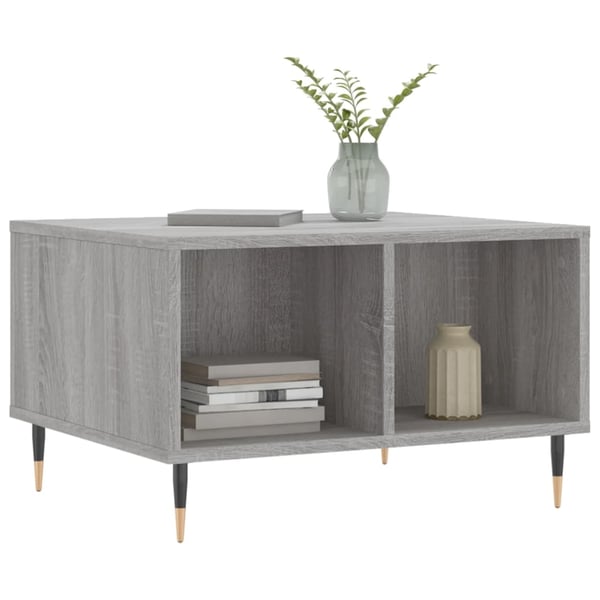 vidaXL Salongbord grå sonoma 60x50x36,5 cm konstruert tre