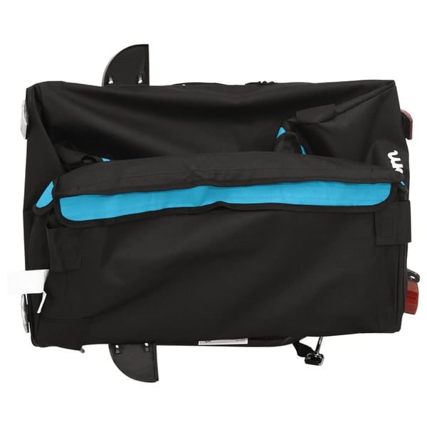 vidaXL Sykkelvogn svart og blå 30 kg jern