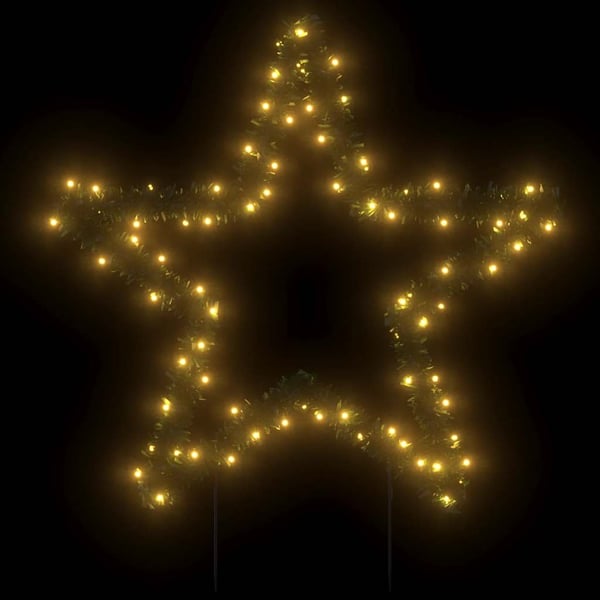 vidaXL julestjerne med jordspyd 80 LED'er 60 cm