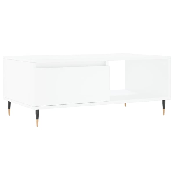 vidaXL Salongbord hvit 90x50x36,5 cm konstruert tre