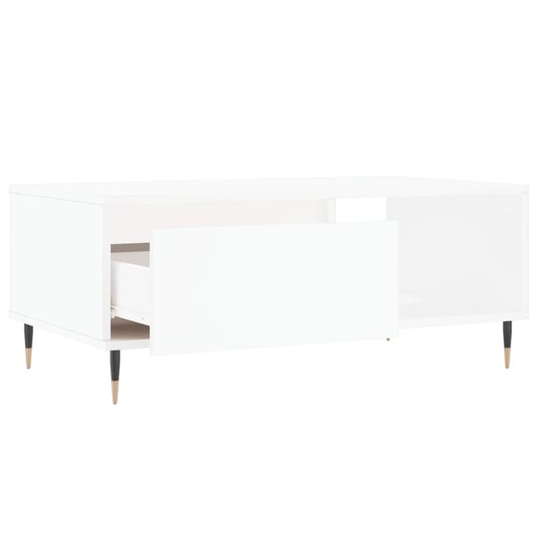 vidaXL Salongbord hvit 90x50x36,5 cm konstruert tre