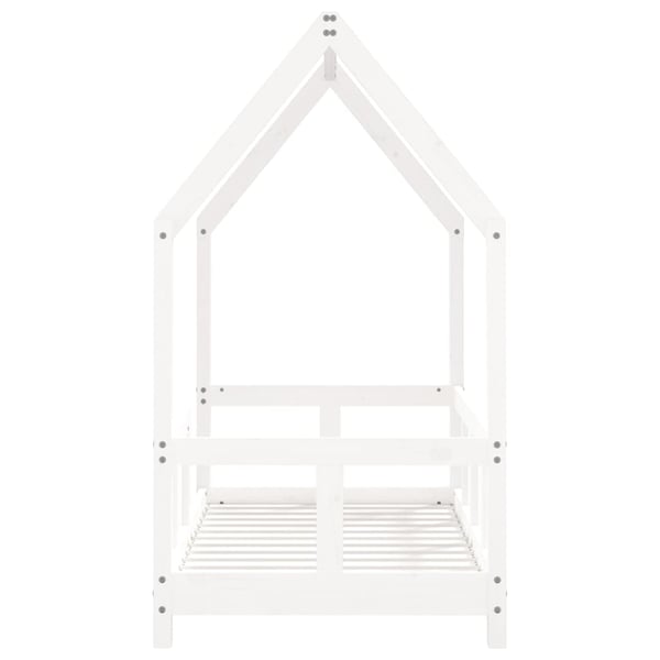 vidaXL Barnesengeramme hvit 70x140 cm heltre furu