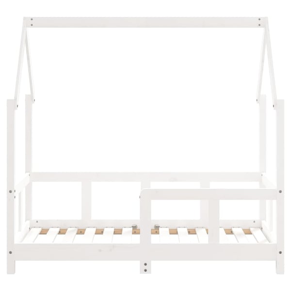 vidaXL Barnesengeramme hvit 70x140 cm heltre furu