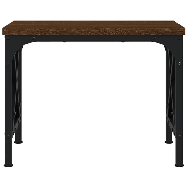 vidaXL printerstativ 40x30x31 cm konstrueret træ brunt egetræ