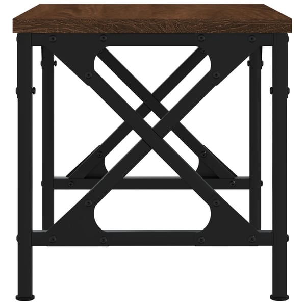 vidaXL printerstativ 40x30x31 cm konstrueret træ brunt egetræ
