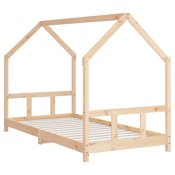 vidaXL Barnesengeramme 90x200 cm heltre furu