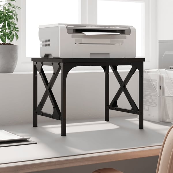 vidaXL printerstativ 40x30x31 cm konstrueret træ sort