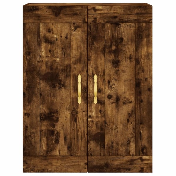 vidaXL Veggskap røkt eik 69,5x34x90 cm konstruert tre
