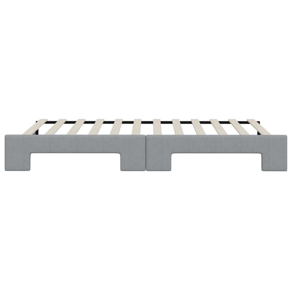vidaXL daybed med udtræk 80x200 cm stof lysegrå