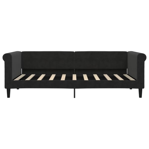 vidaXL daybed med udtræk 90x190 cm velour sort