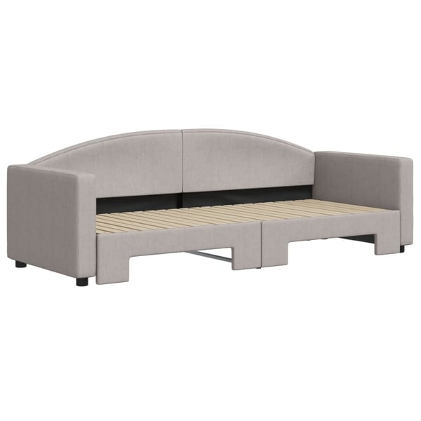 vidaXL daybed med udtræk 80x200 cm stof gråbrun