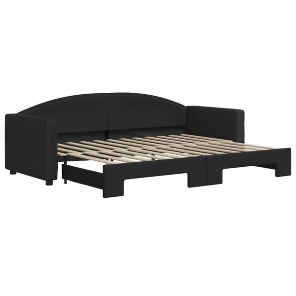 vidaXL daybed med udtræk 80x200 cm stof sort