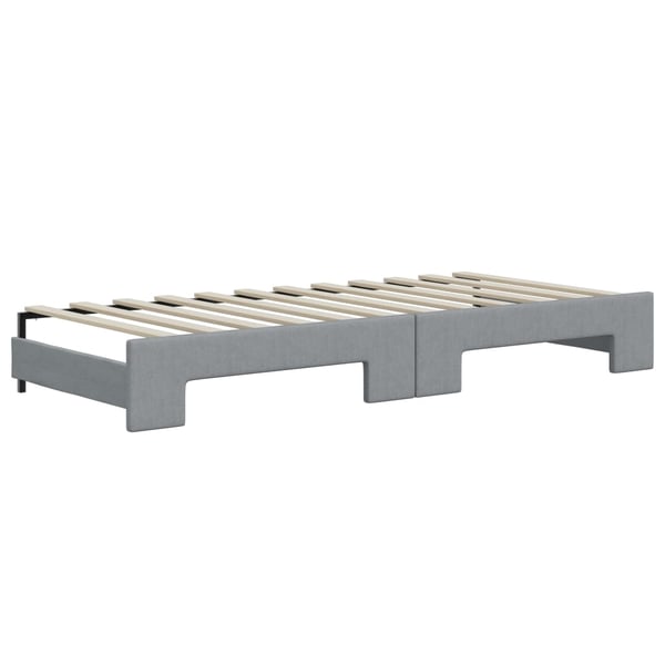 vidaXL daybed med udtræk 90x200 cm stof lysegrå