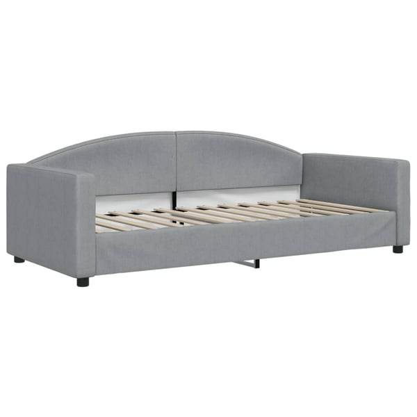 vidaXL daybed med udtræk 90x200 cm stof lysegrå