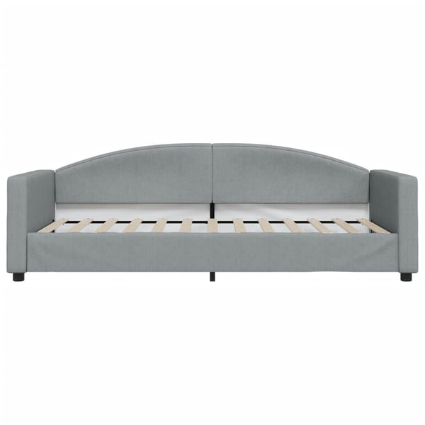 vidaXL daybed med udtræk 90x200 cm stof lysegrå
