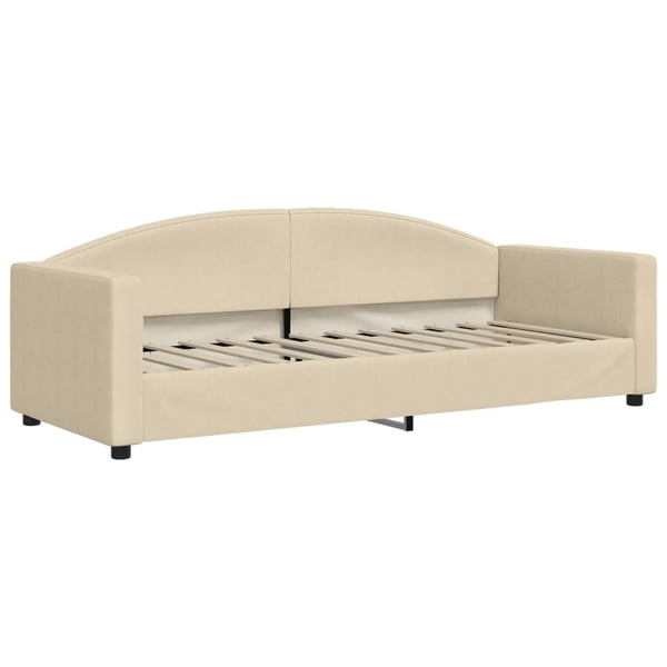 vidaXL daybed med udtræk 80x200 cm stof cremefarvet