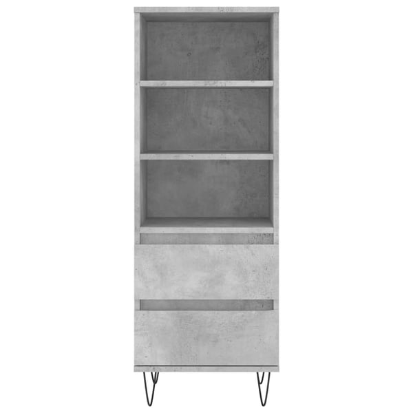 vidaXL Highboard betonggrå 40x36x110 cm konstruert tre