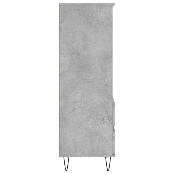 vidaXL Highboard betonggrå 40x36x110 cm konstruert tre