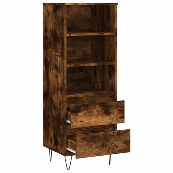 vidaXL skab 40x36x110 cm konstrueret træ røget egetræ
