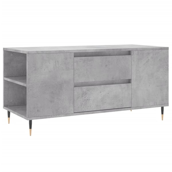 vidaXL Salongbord betonggrå 102x44,5x50 cm konstruert tre