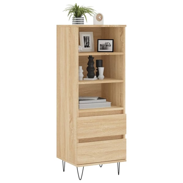 vidaXL skab 40x36x110 cm konstrueret træ Sonoma-eg