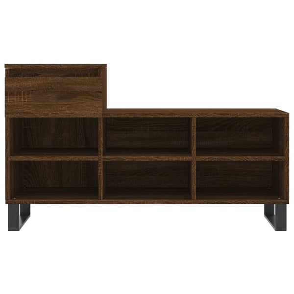 vidaXL Skoskap brun eik 102x36x60 cm konstruert tre