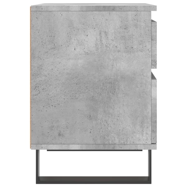 vidaXL Nattbord 2 stk betonggrå 40x35x50 cm konstruert tre