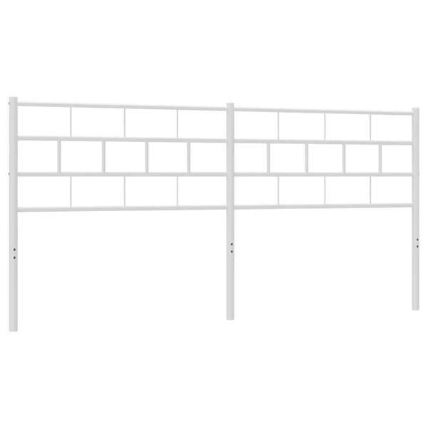vidaXL Utskiftbar sengegavl i metall hvit 180 cm