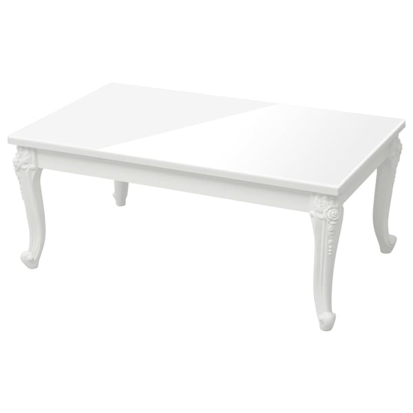 vidaXL sofabord 100x50x42 cm konstrueret træ hvid højglans