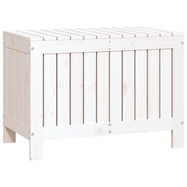 vidaXL Putekasse hvid 76x42,5x54 cm heltre furu