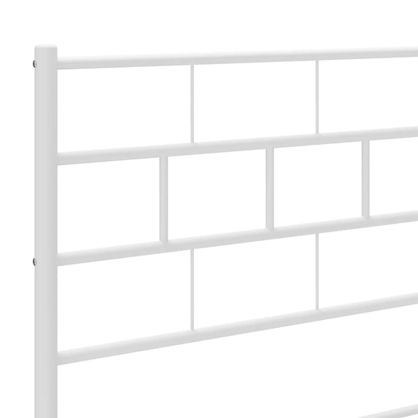 vidaXL Utskiftbar sengegavl i metall hvit 200 cm